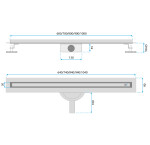 REA - Odtokový žlab Neox Slim pro black 90 REA-G2711