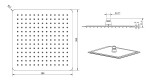 SAPHO - SLIM hlavová sprcha, 300x300, gun metal SL181GM