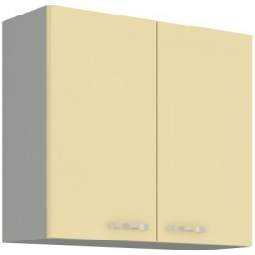Horní skříňka 80 G-72 2F Barva korpusu: Šedá, Barva dvířek: Krémový lesk (Karmen)