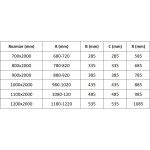 MEXEN - Exo sprchové dveře křídlové120, transparent, zlatá 814-120-000-50-00