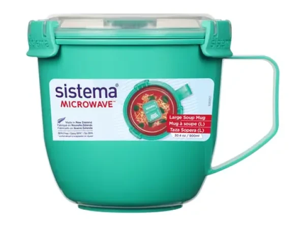 Sistema Microwave Large Soup Mug Hrnek na polévku a dušené pokrmy 900 ml mátová (8592001423497)