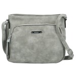 Trendová dámská koženková crossbody Edina, šedá