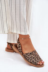 Zazoo 40327 Kožené Nazouvací Sandály Leopardí 36