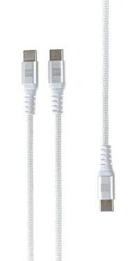 ER POWER USB-C rozbočovací kabel bílá / Rozbočovací kabel / 3x USB-C / 1,5 m (ERPW2CE150-WH)