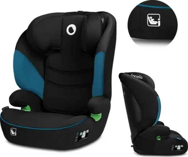 LIONELO Autosedačka Lars i-Size 100-150 cm, Black Blue (LFOTLARSISZGNTQEXXXX)