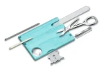 VICTORINOX SWISSCARD Nailcare modrá-transparentní / Multifunkční karta / Počet funkcí 13 / Rozměry 82 x 45 mm (0.7240.T21)