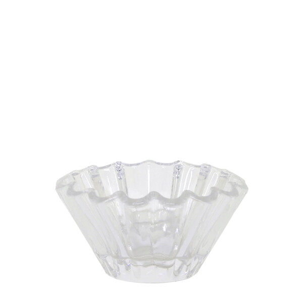 Chic Antique Svícen Grooves Clear, čirá barva, sklo