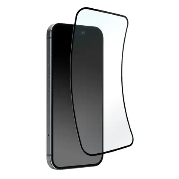 Puro Flexible Glass D3O černý rámeček / Hybridní sklo / Apple iPhone 16 Pro (PUSDGFIPHONE16P61D3O)