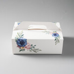 Výslužková krabice s rukojetí Blue 26x18x9,5cm