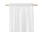Bílá záclona CASABLANCA se vzorem kuliček 140 x 250 cm