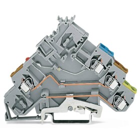 WAGO 280-572/281-434 LED svorka 5 mm pružinová svorka osazení: L šedá 50 ks