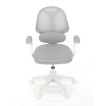 Dětská židle, výškově nastavitelná, šedá síťovina, KA-W8008 GREY