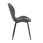 Jídelní židle, šedá, látka, CT-285 GREY2