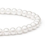 Perlový náramek se zirkony Rosie - sladkovodní perla, Ag 925/1000, 19 cm Bílá