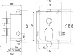 NOVASERVIS Podomítková baterie boxem vývody, SMART BOX98051R,0