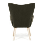 Relaxační křeslo, zelená, látka bouclé, AK-319 GRN2