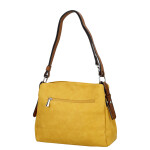 Trendy dámská koženková crossbody kabelka Julianna, žlutá