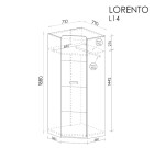 Rohová skříň Lorento L14 Barva korpusu: Dub nash / bílá