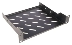 Equip 10” černá / Police pro rack / 1U / pevná / hloubka 200 mm (EZFS-10-1-20-B)