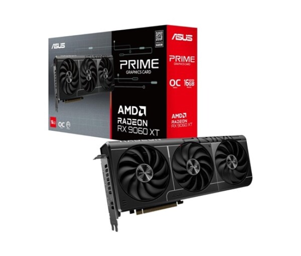 ASUS VGA AMD Radeon RX 9060 XT PRIME OC 16GB, RX 9060 XT, 16GB GDDR6, 2xDP, 1xHDMI EDF_1887658