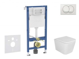 GEBERIT - Duofix Set předstěnové instalace, klozetu Arkas I a sedátka softclose, tlačítko Delta, bílá SANI11CA3158B