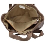 Velká a prostorná dámská kožená taška Sára, D40 zemitá