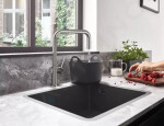 HANSGROHE - Dřezy Podstavný granitový dřez S510-U450, grafitová černá 43431170