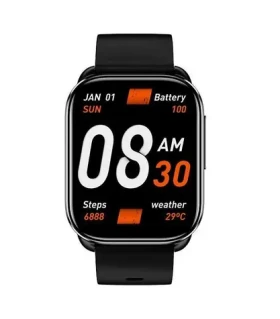 QCY Smartwatch GS (S6) černá / chytré hodinky / 2.02" / Bluetooth / multisport / dotykový / IPX8 (GS S6 black)