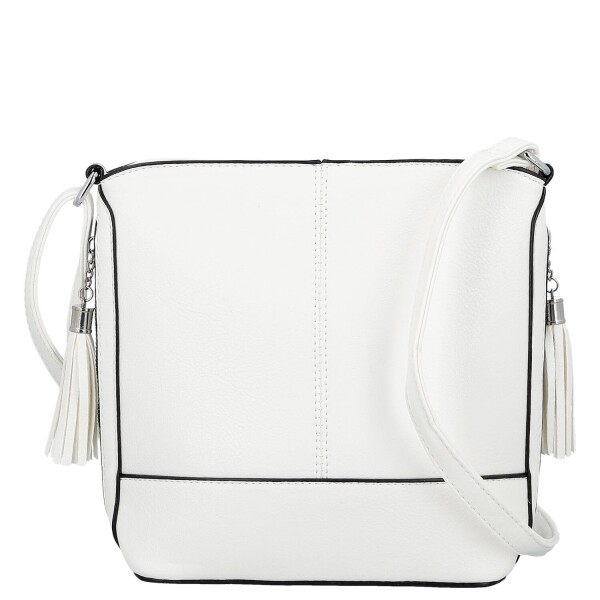 Trendy dámská koženková crossbody kabelka Lída, bílá
