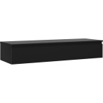 MEXEN/S - Orio koupelnová skříňka pod umyvadlo 140 cm s deskou, 1 šuplík, černá mat 91A10-14023-1-BFC71