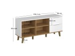 ARTEN (NANO Systems s.r.o.) Komoda NEPTUN-2S/134 (Bílá/dub kamenný) KOMODA-NEPTUN-2S-134