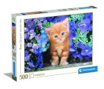 Clementoni PUZZLE Zrzavé kotě v květinách