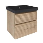 Koupelnová skříňka s umyvadlem Naturel Savona 58x53x45 cm dub mat SAVONA260DHU1B SAVONA260DHU1B