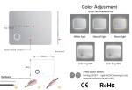Erga Myra, LED zrcadlo 100x80 cm s kosmetickým zrcadlem 3x zvětšení, 4114 lm, 3 barvy světla, zadní osvětlení, ERG-V01-MYRA-1080-00