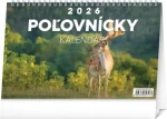 NOTIQUE Stolový Poľovnícky kalendár 2026, 23,1 x 14,5 cm (PGS-35717-SK)