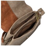 Trendy dámská koženková kabelka na rameno Lydia, béžovo-hnědá