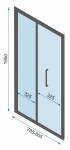 REA/S - Rohový sprchový kout RAPID FOLD, 100x80, zlatá KPL-09124