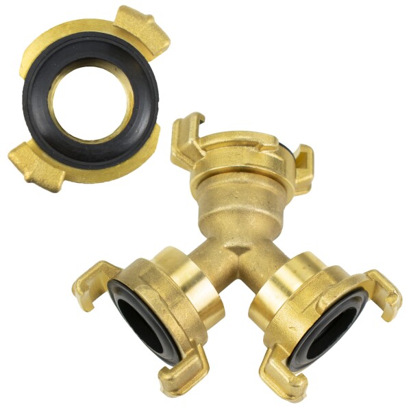 STREND PRO 219179 Bajonetová rychlospojka, rozdvojka, mosaz, GEKA