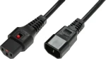 MicroConnect Prodlužovací kabel s IEC zámkem C13 - C14 2m černá (PC1021)