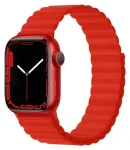 Devia Deluxe Sport 3 červená / Řemínek pro Apple Watch / 40/41/42 mm / silikonový / magnetický (6938595364778)