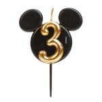 Dortisimo Dekora svíčka Mickey černo-zlatá číslo 3