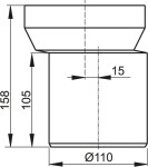 Alcadrain Dopojení k WC – nátrubek excentrický 158 mm A92 A92