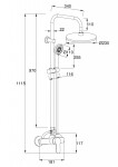 INVENA - Sprchový sloup MALTA se sprchovou baterií AU-27-B01-S