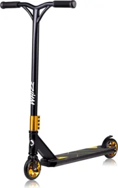 LIONELO Koloběžka Whizz Black Carbon Yellow / Nosnost 100 kg (LHULWHIZBKCRNYEXXXXX)