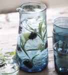 IB LAURSEN Skleněná karafa Glass Blue 1 l, modrá barva, sklo