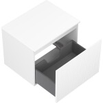 MEXEN/S - Rivel koupelnová skříňka pod umyvadlo 60 cm s deskou, 1 šuplík, reliéf , bílá mat 91A20-06047-1-BFC01