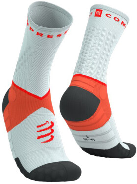 Kompresní ponožky Compressport Ultra Trail Socks V2.0 - Gray Violet/Tigerlily Velikost: EU 35-38