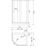 Sprchový kout 80 x 100 cm Kerra Solid RA 80x100 CHR, chrom, pravostranný, s vaničkou 5907548124555