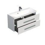 Koupelnová skříňka s umyvadlem SAT Cube Way 100x40 cm bílá lesk CUBE2100ZBL CUBE2100ZBL