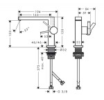 HANSGROHE - Tecturis E Umyvadlová baterie s výpustí Push-Open, CoolStart, EcoSmart, kartáčovaný bronz 73024140